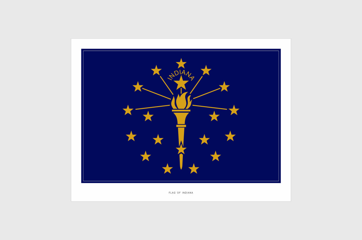 Indiana Flag Stickers