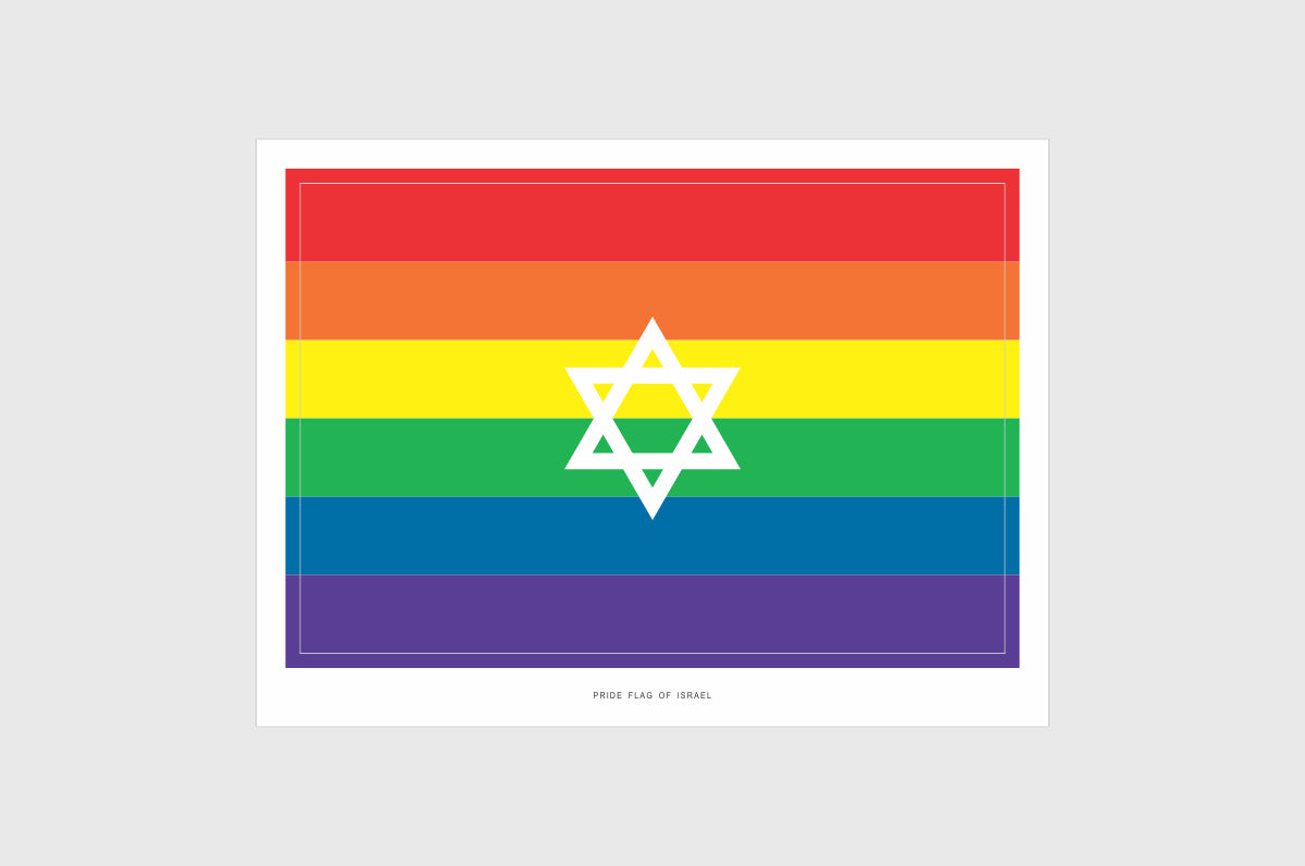 Israel LGBTQ Pride Flag Stickers