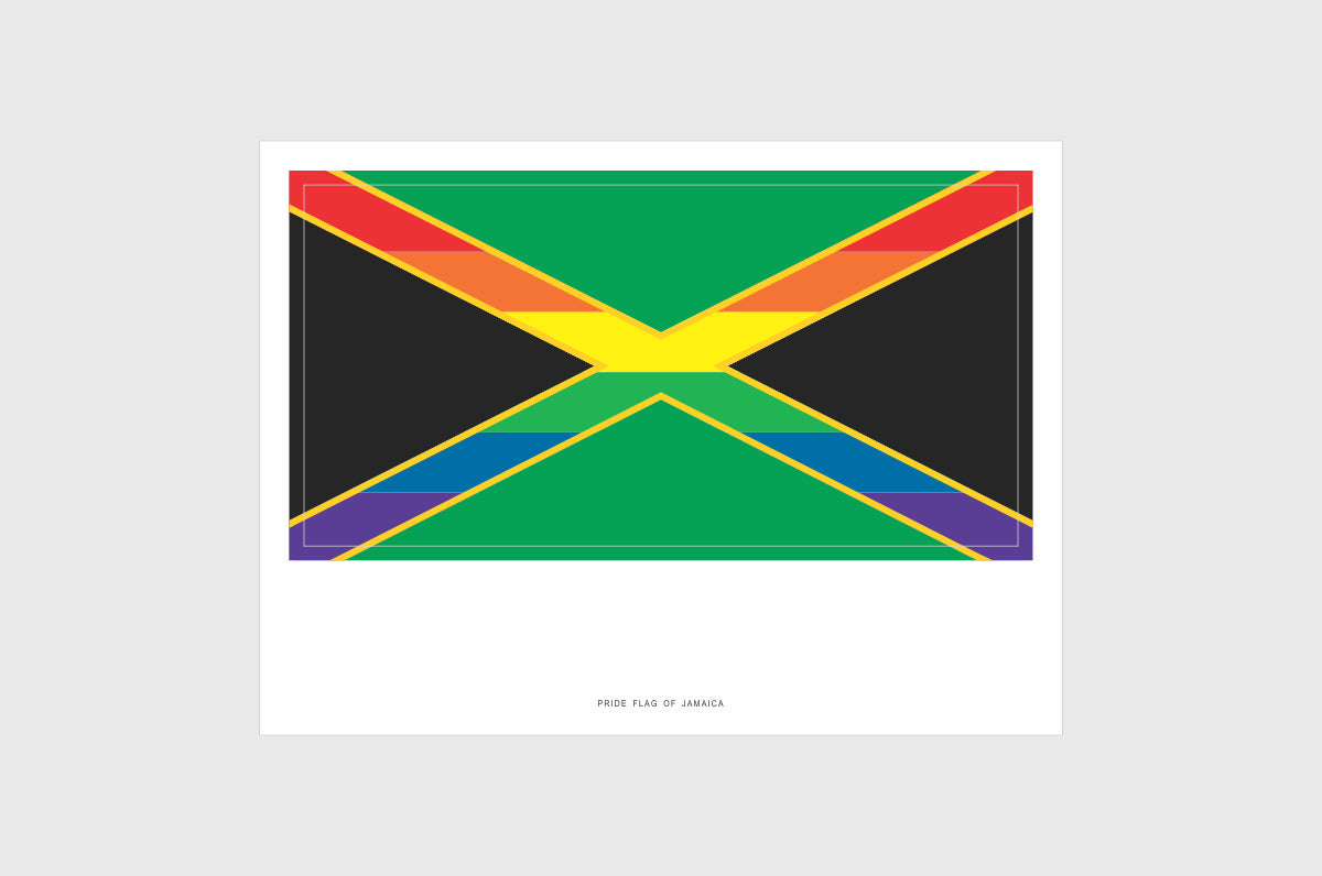 Jamaica LGBTQ Pride Flag Stickers
