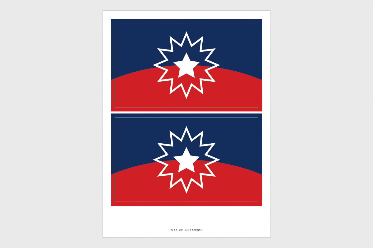 Juneteenth Flag Stickers, Without Date