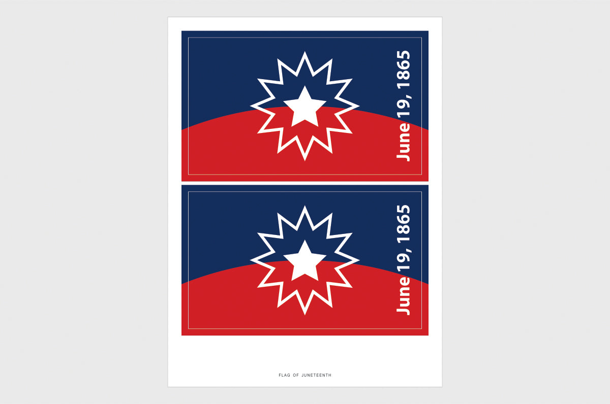 Juneteenth Flag Stickers With Date