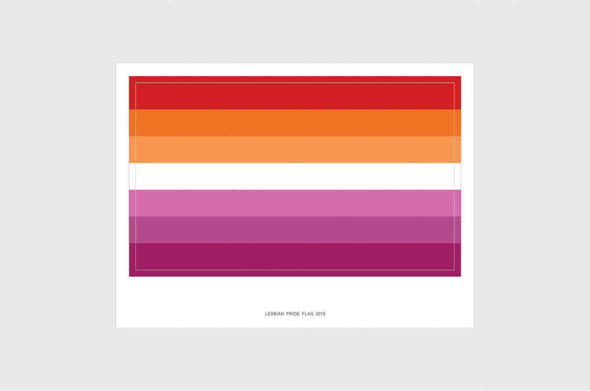 Sunset Lesbian Pride Flag Stickers (2018)