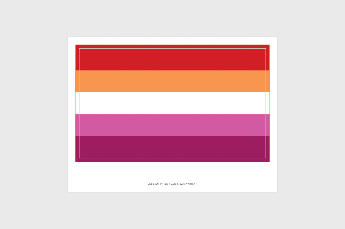 Sunset Lesbian Pride Flag Stickers (2019)