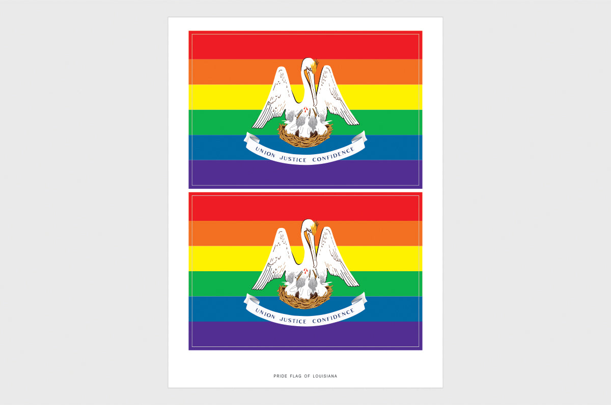 Louisiana LGBTQ Pride Flag Stickers