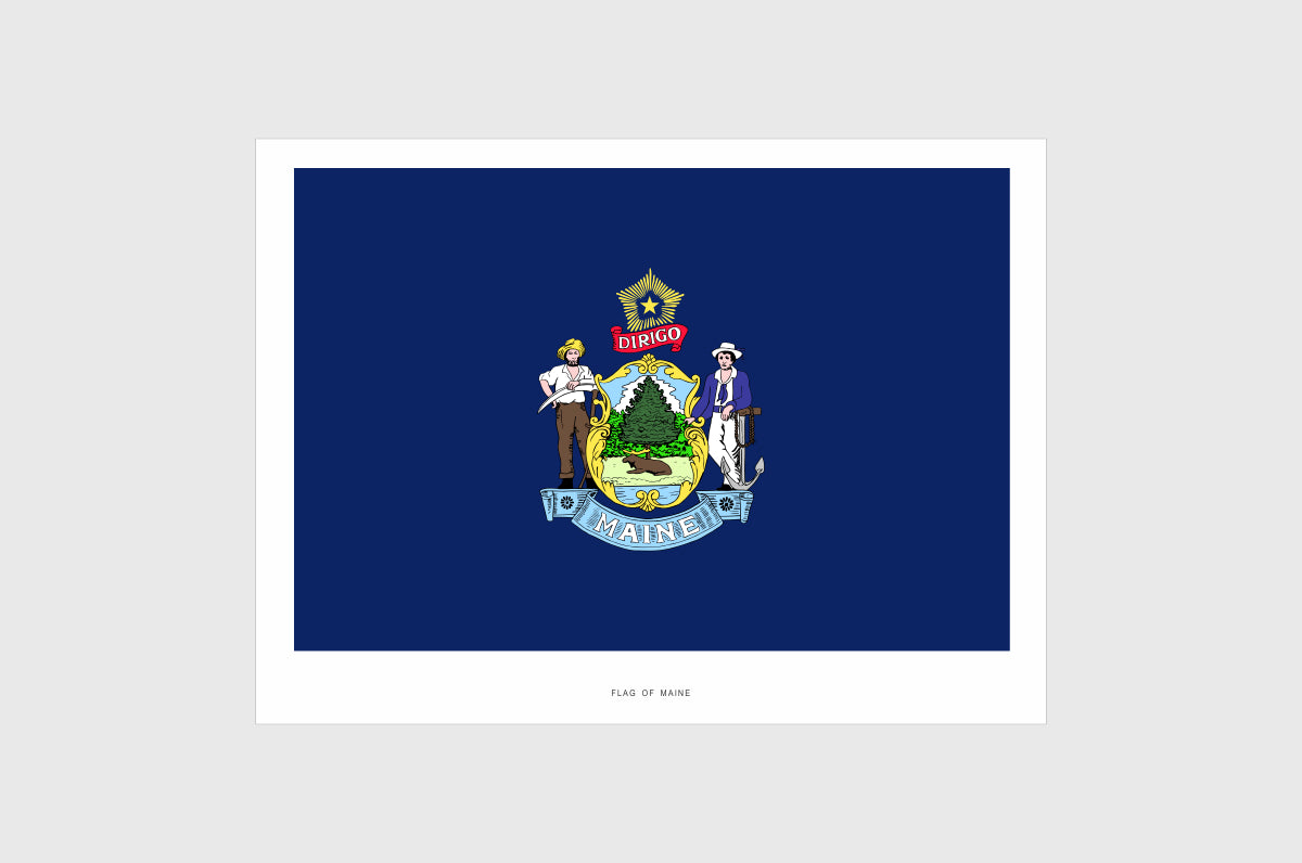 Maine Flag Stickers