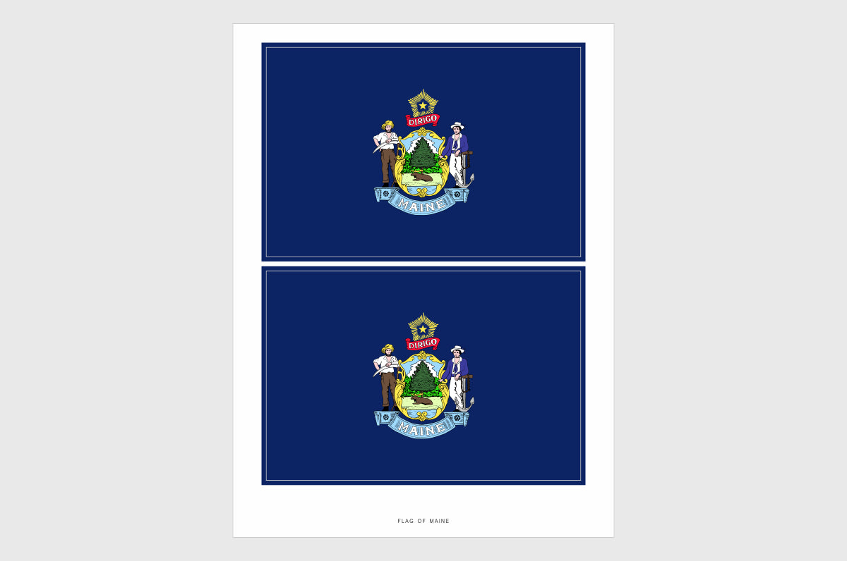 Maine Flag Stickers