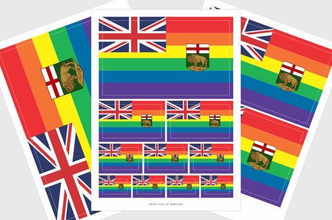 Manitoba LGBTQ Pride Flag Stickers