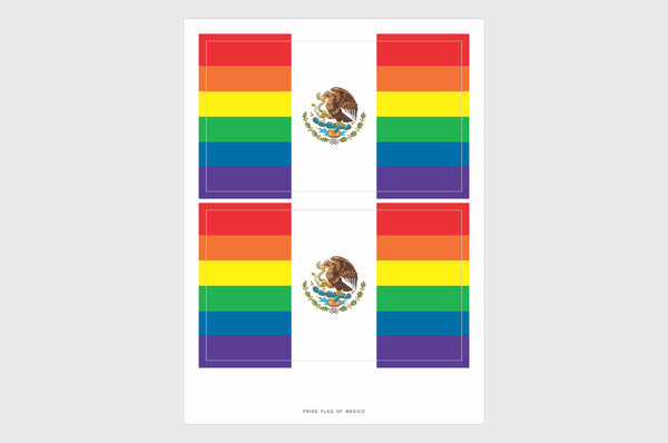 Mexico LGBTQ Pride Flag Stickers