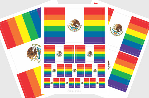 Mexico LGBTQ Pride Flag Stickers