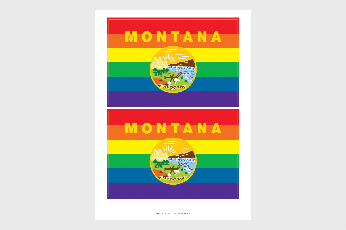 Montana LGBTQ Pride Flag Stickers