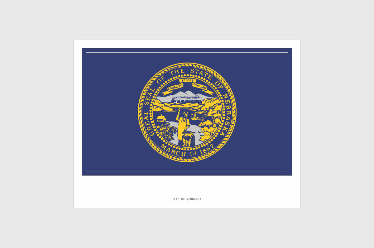 Nebraska Flag Stickers
