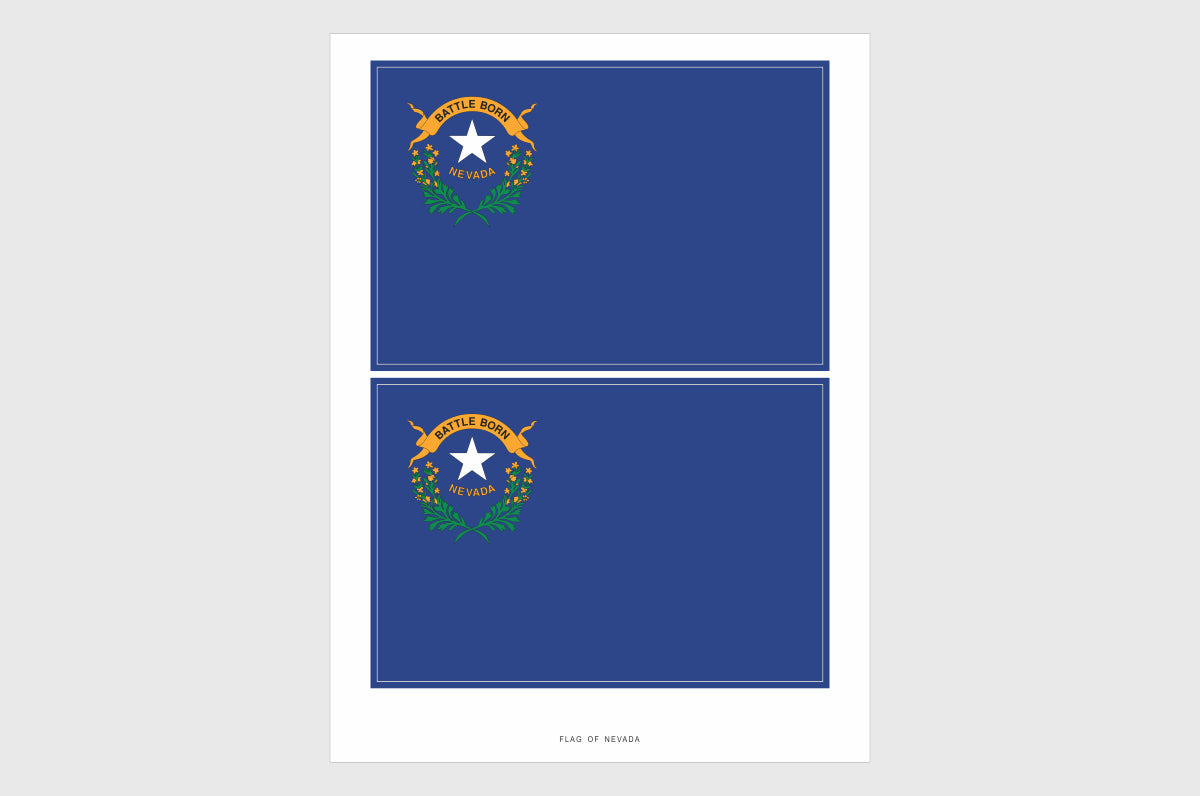 Nevada Flag Stickers