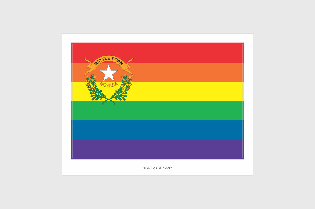 Nevada LGBTQ Pride Flag Stickers