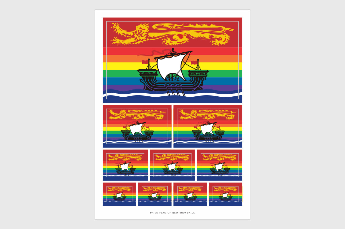 New Brunswick LGBTQ Pride Flag Stickers