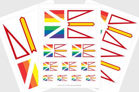 Newfoundland & Labrador LGBTQ Pride Flag Stickers