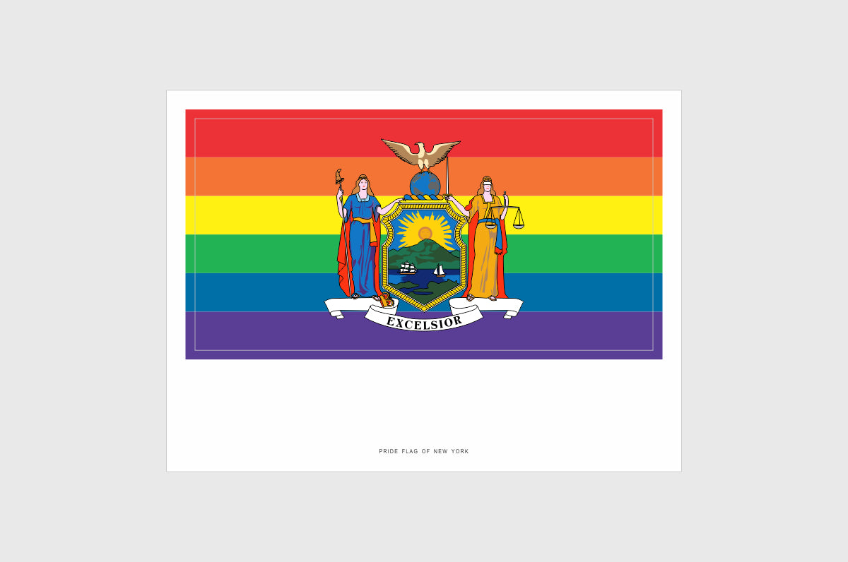 New York LGBTQ Pride Flag Stickers