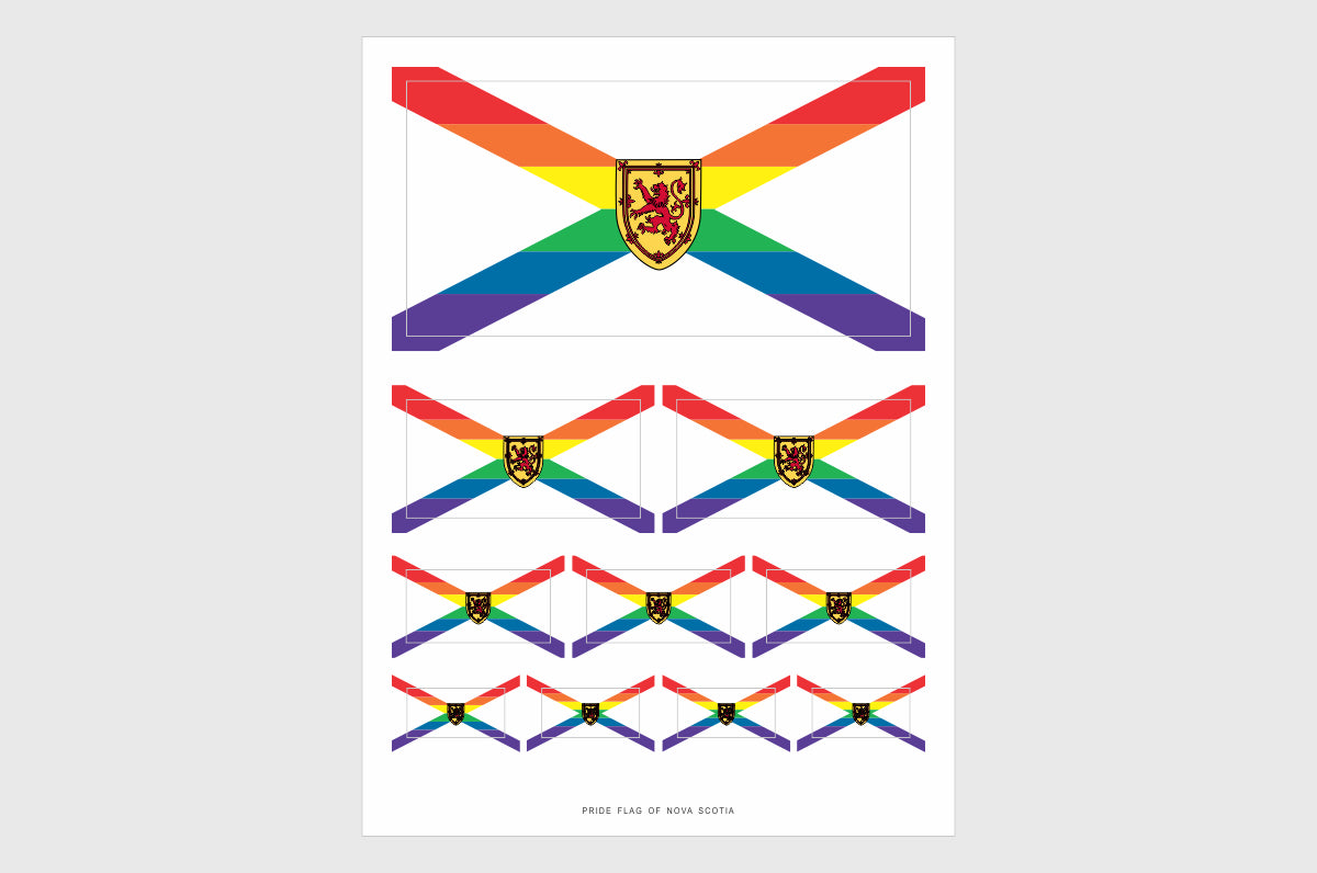 Nova Scotia LGBTQ Pride Flag Stickers