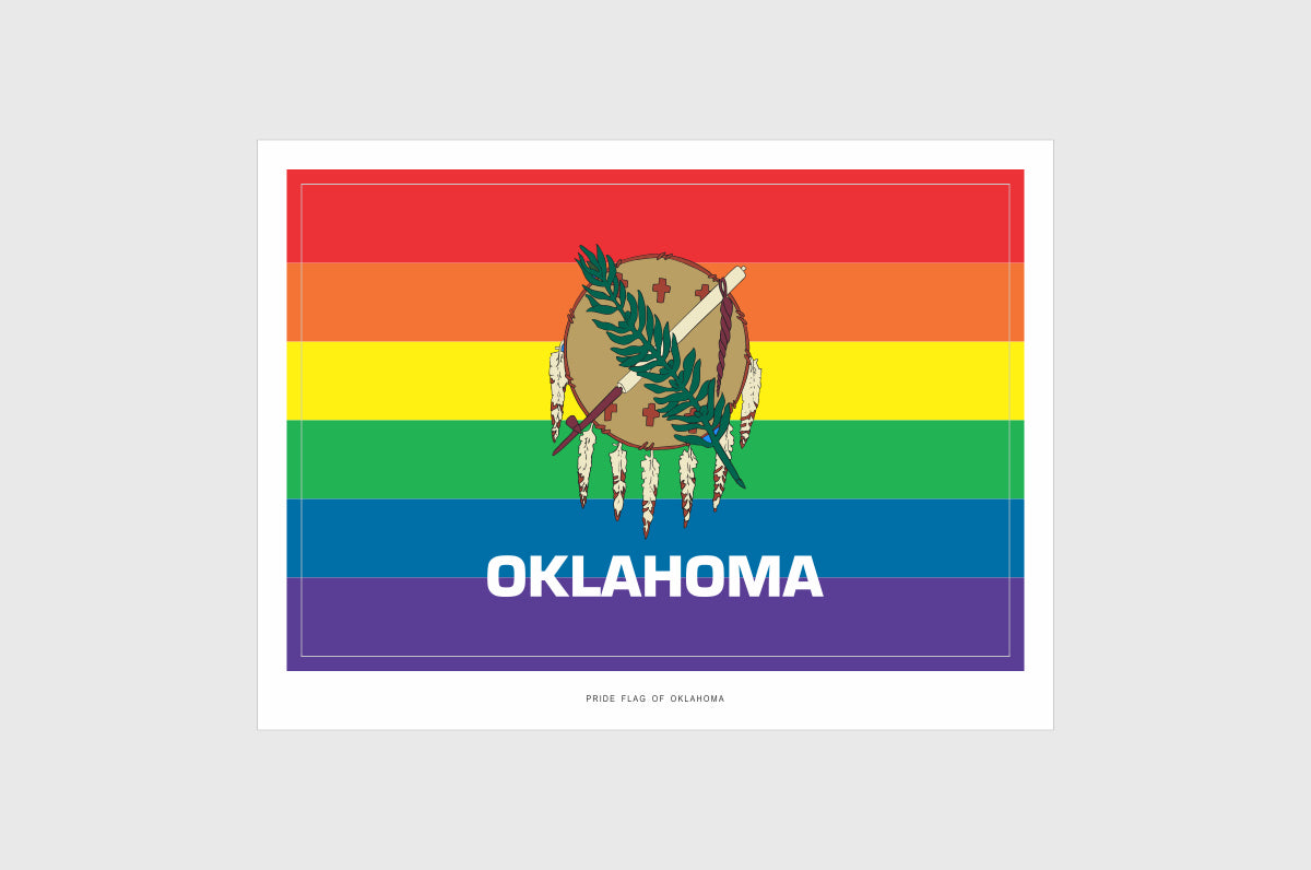 Oklahoma LGBTQ Pride Flag Stickers