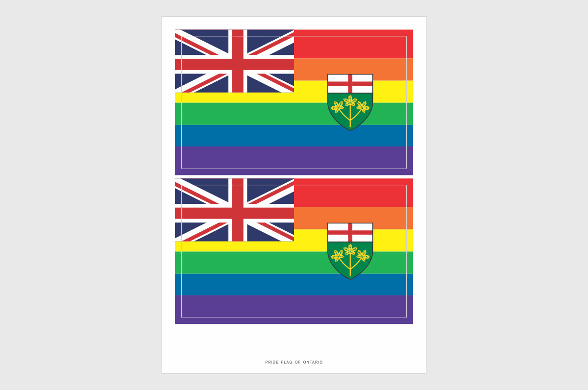 Ontario LGBTQ Pride Flag Stickers