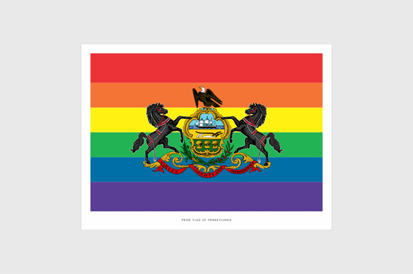 Pennsylvania LGBTQ Pride Flag Stickers
