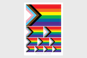 Progress Pride Flag Stickers