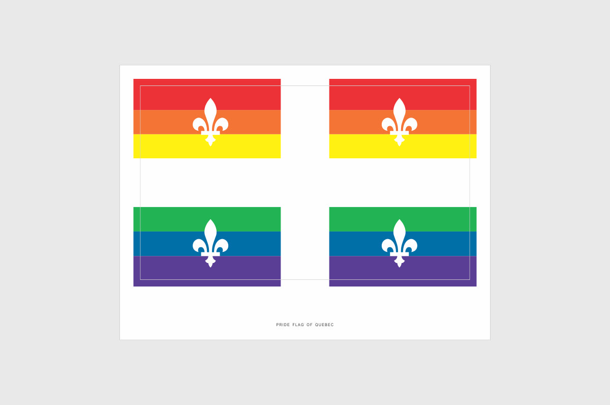 Quebec LGBTQ Pride Flag Stickers
