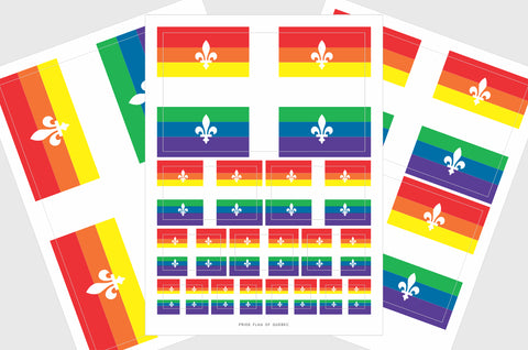 Quebec LGBTQ Pride Flag Stickers