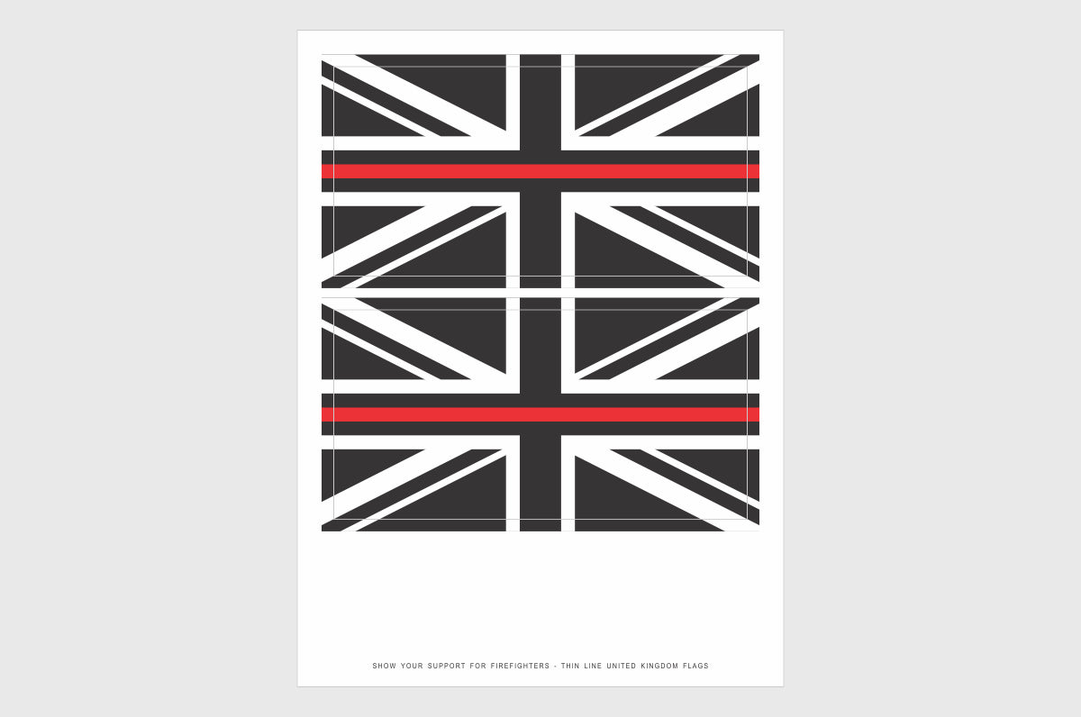 UK Thin Red Line Flag Stickers