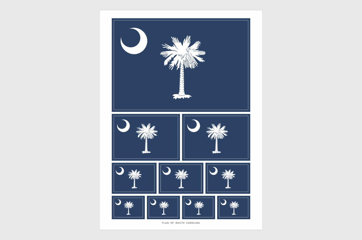 South Carolina Flag Stickers