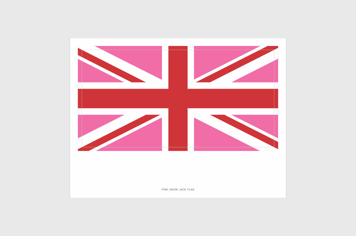 Pink United Kingdom LGBTQ Flag Stickers