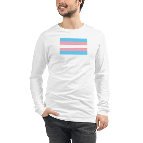 Trans Flag Long Sleeve Tee