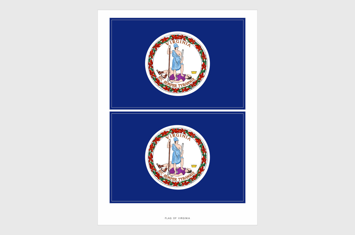 Virginia Flag Stickers