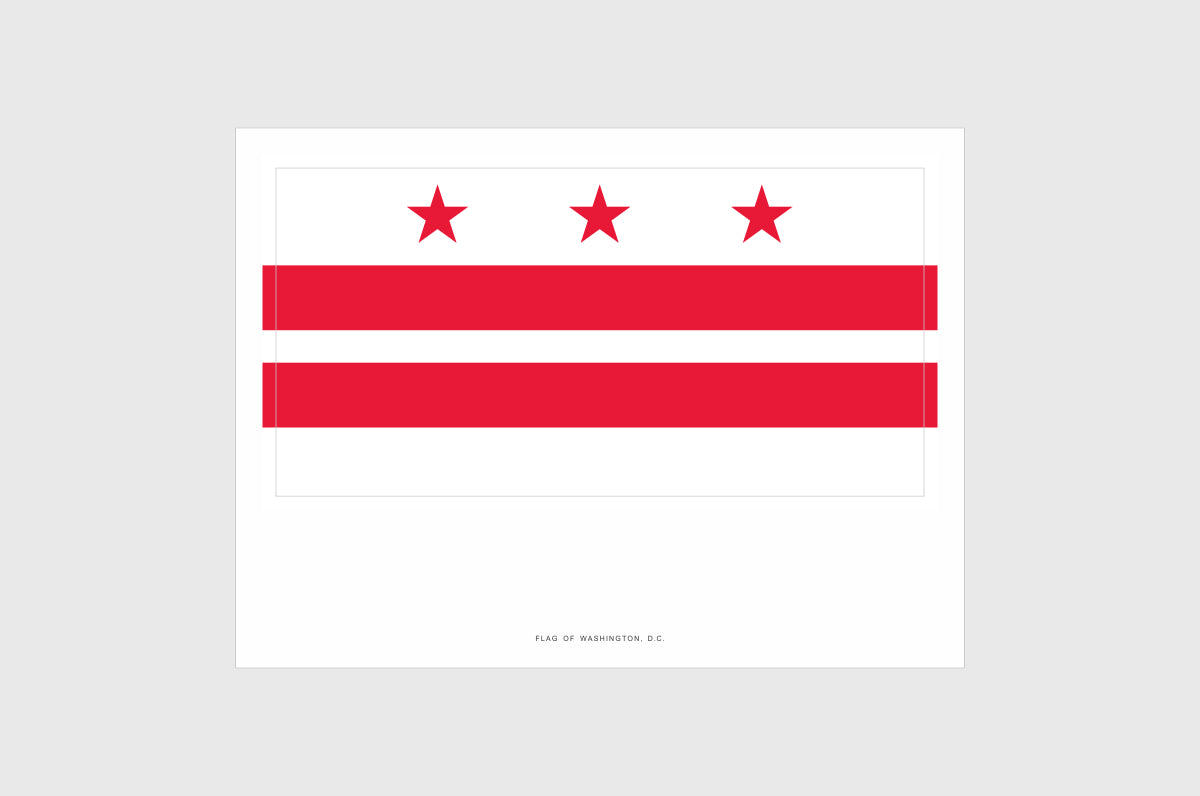 Washington DC Flag Stickers