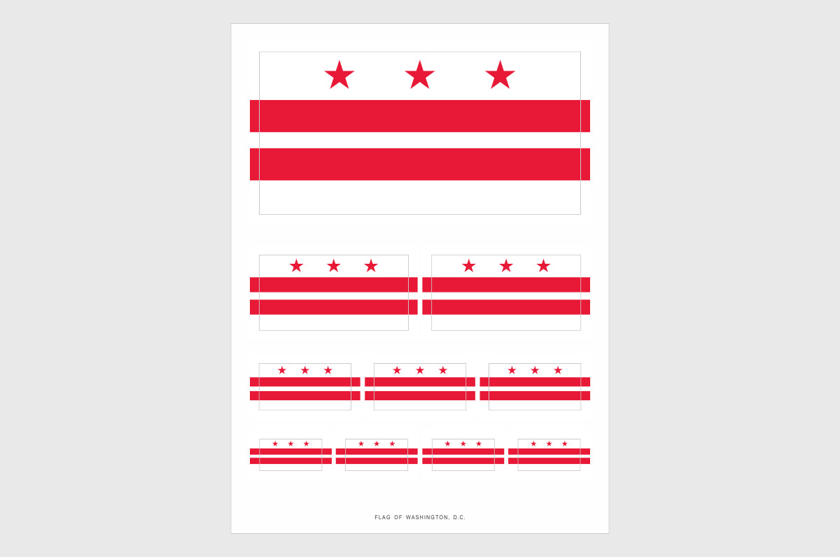 Washington DC Flag Stickers
