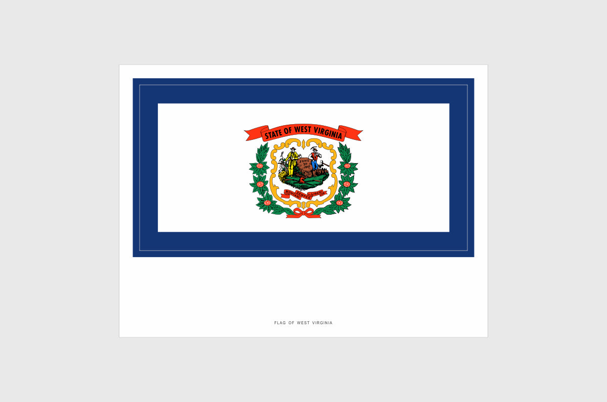 West Virginia Flag Stickers
