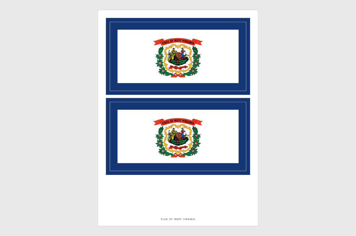 West Virginia Flag Stickers