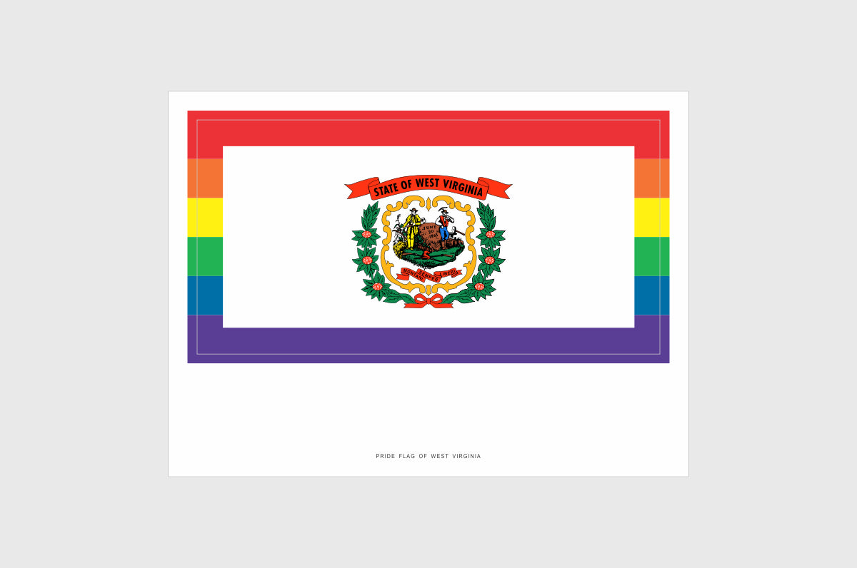 West Virginia LGBTQ Pride Flag Stickers