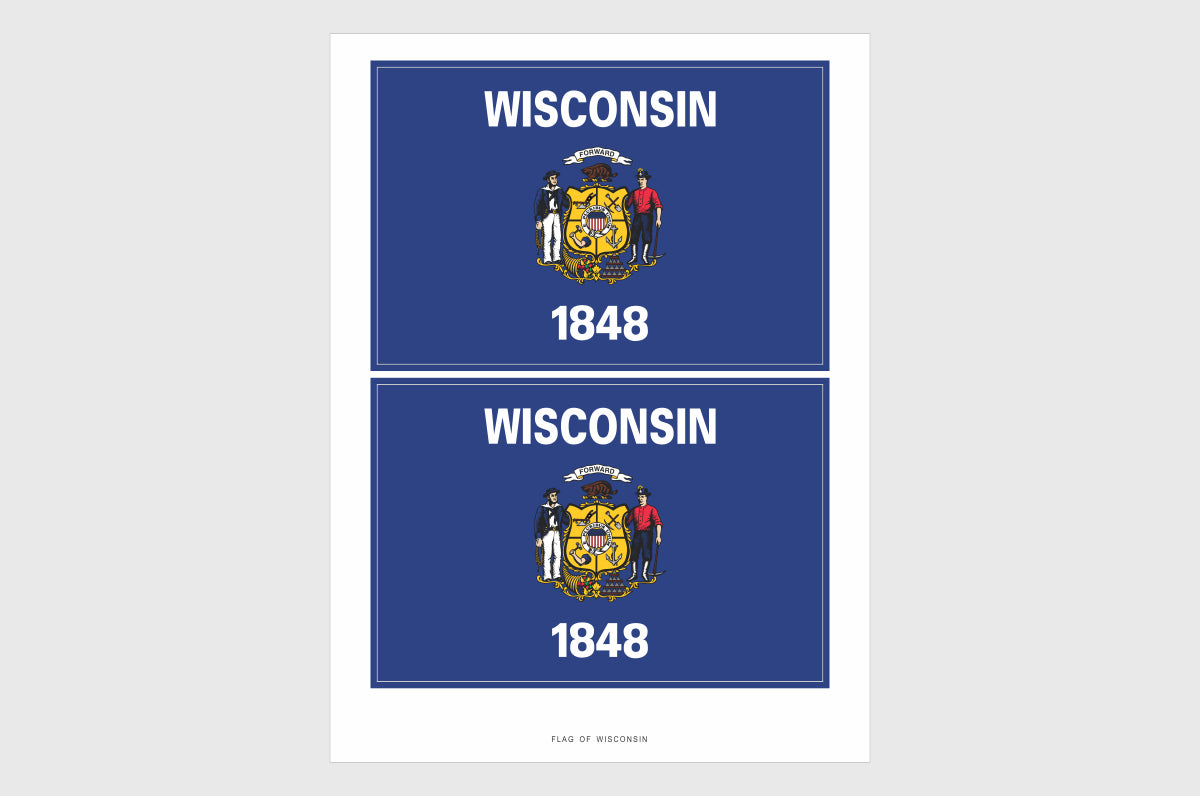 Wisconsin Flag Stickers