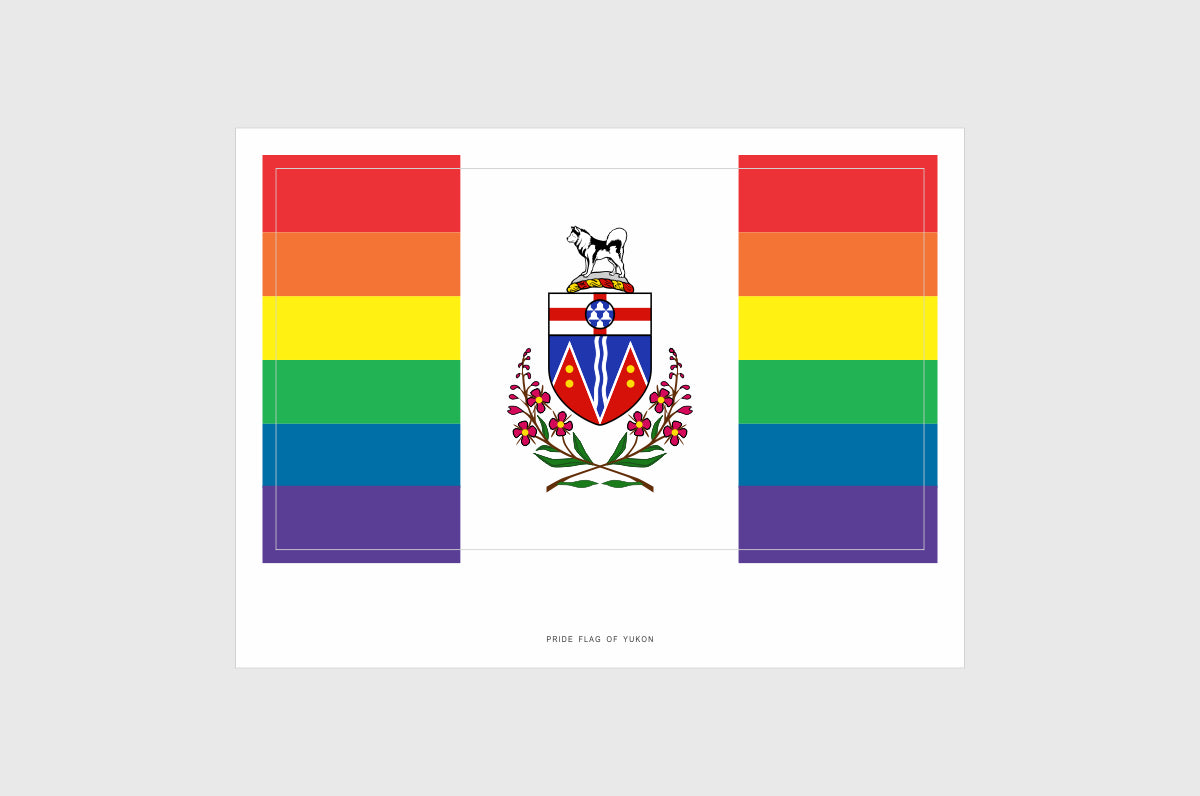 Yukon Territory LGBTQ Pride Flag Stickers