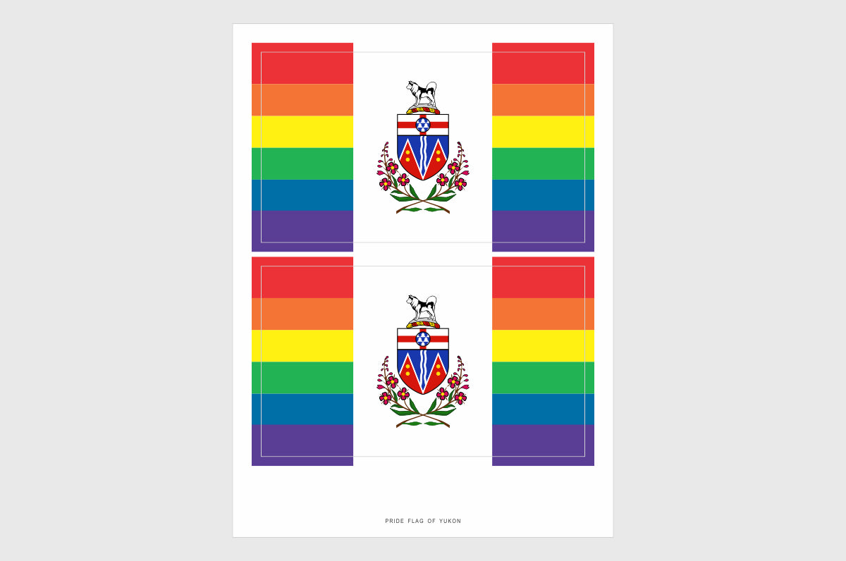 Yukon Territory LGBTQ Pride Flag Stickers