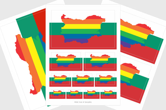 Bulgaria LGBTQ+ Pride Flag Stickers
