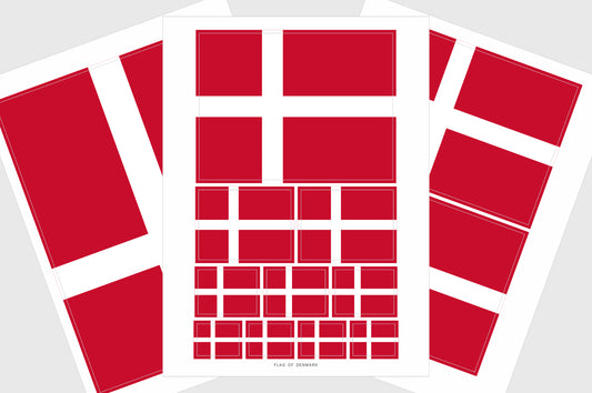 Denmark Flag Stickers