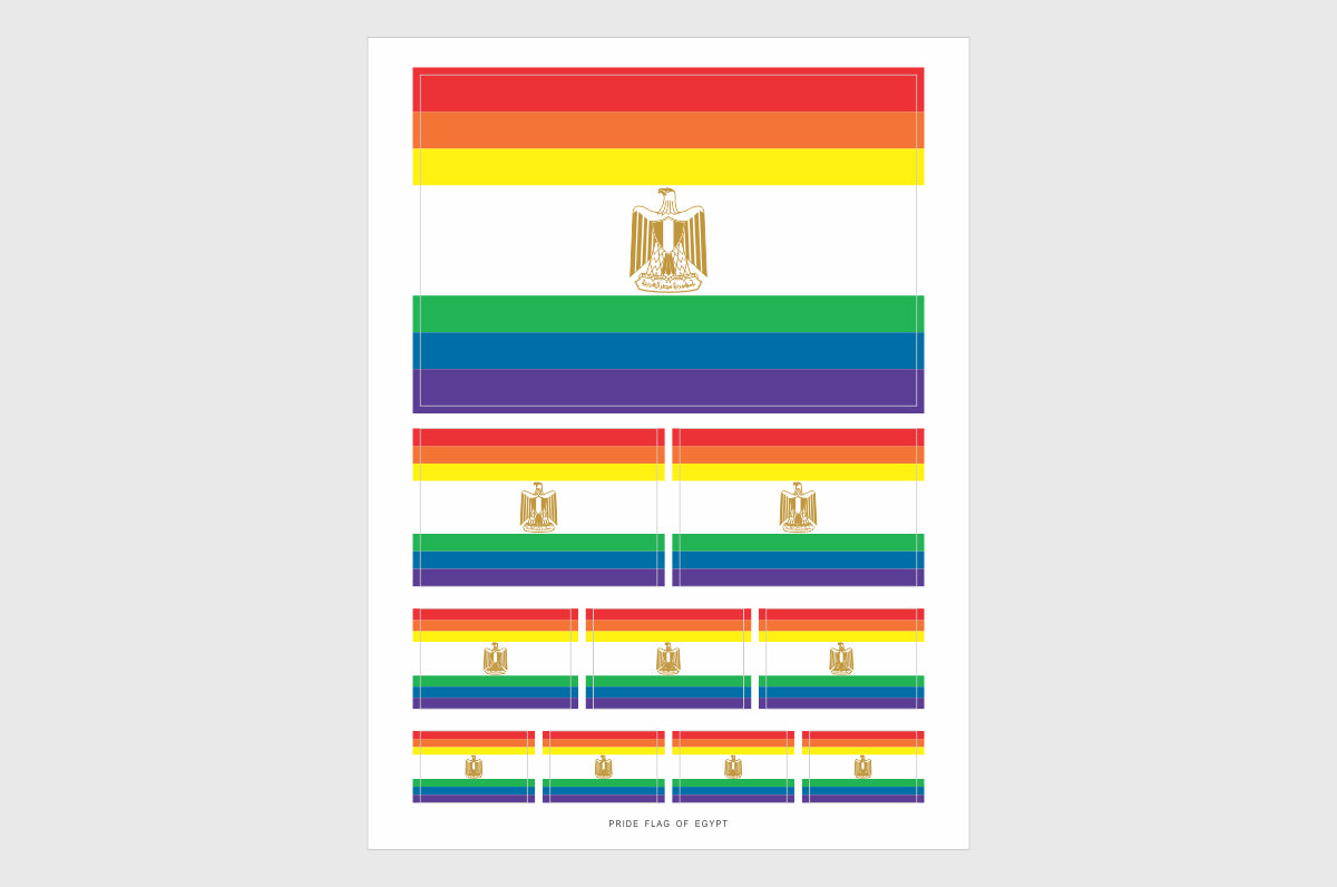 Egypt LGBTQ Pride Flag Stickers