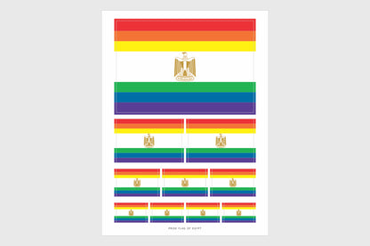 Egypt LGBTQ Pride Flag Stickers