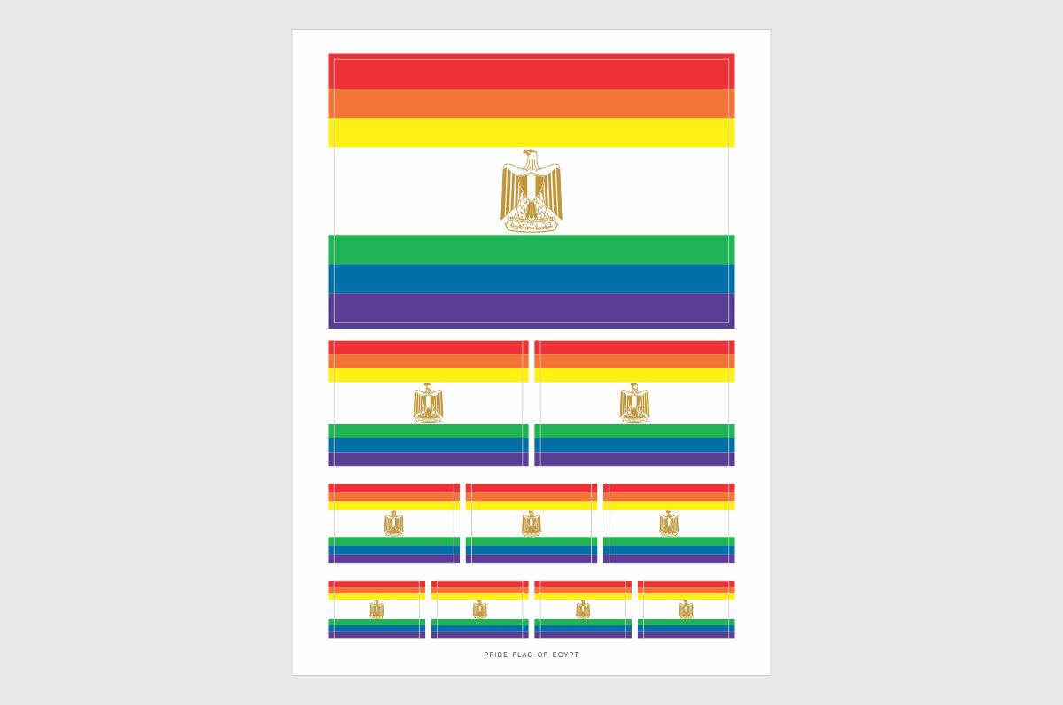 Egypt LGBTQ Pride Flag Stickers