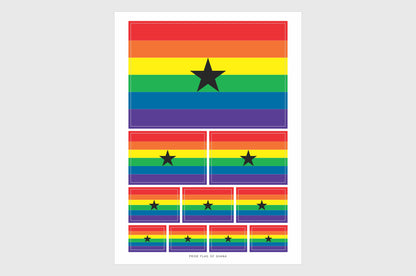Ghana LGBTQ Pride Flag Stickers