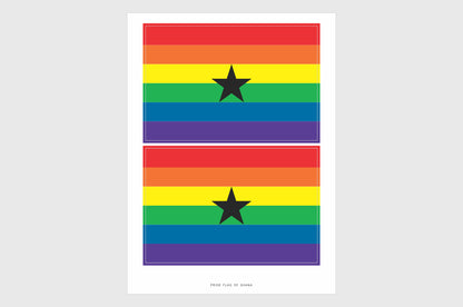 Ghana LGBTQ Pride Flag Stickers