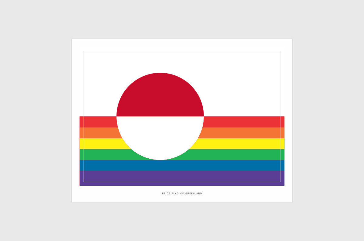 Greenland LGBTQ Pride Flag Stickers