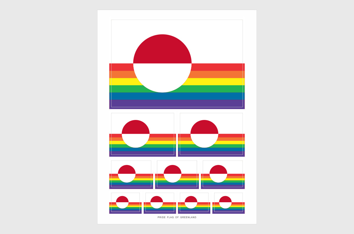 Greenland LGBTQ Pride Flag Stickers