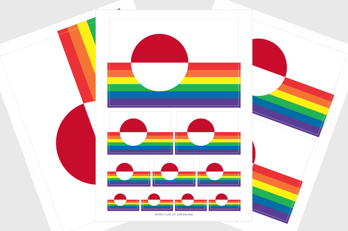 Greenland LGBTQ Pride Flag Stickers